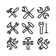 tools icon or logo isolated sign symbol vector illustration - high quality black style vector icons
