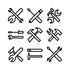 tools icon or logo isolated sign symbol vector illustration - high quality black style vector icons
