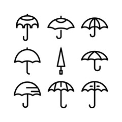 Obraz premium umbrella icon or logo isolated sign symbol vector illustration - high quality black style vector icons 