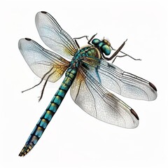 dragonfly on white background Generative AI