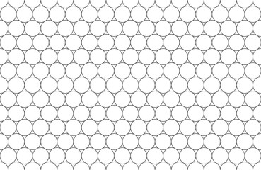 Grey circle shapes seamless pattern on white background. Vector Abstract.