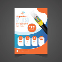 Internet Broadband Promotion Flyer Template Design