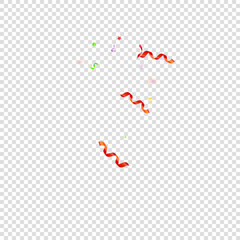 ribbon serpentine tinsel red spiral color curly