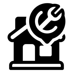 Home Support Glyph Icon