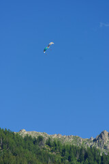 paragliding in the sky