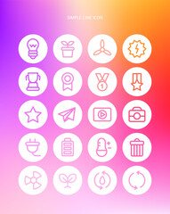 Simple line icon easy to use 
