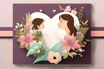 mother's day greeting card, Generative AI