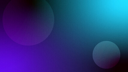 illustration of two bubbles on blue and purple gradient background with noise texture