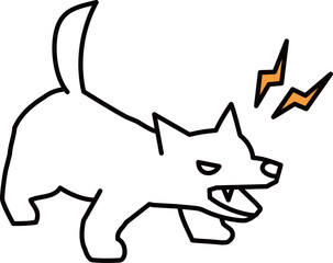 吠える凶暴な犬