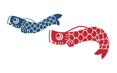 鯉のぼり単体のイラスト