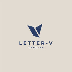 Fototapeta premium Letter V logo icon design template