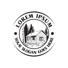 cabin logo , building logo vector