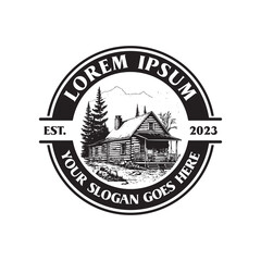 cabin logo , building logo vector