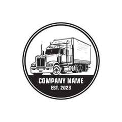 truck logo , container logo vector