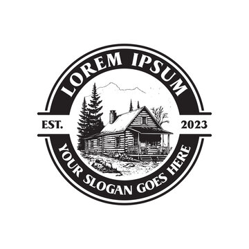 cabin logo , building logo vector
