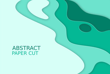 Abstract paper cut backround premium vector