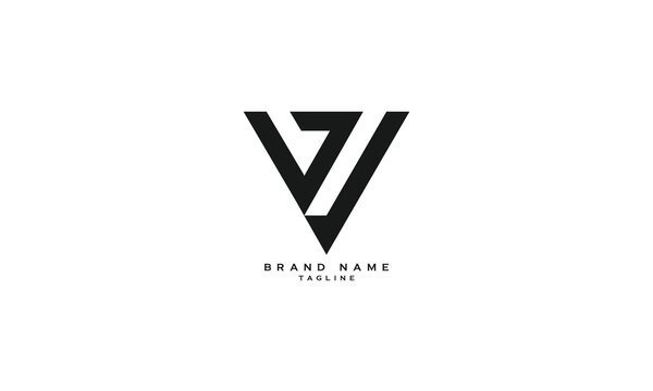 VBU, VUB, VB, BV, Abstract initial monogram letter alphabet logo design