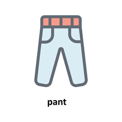 pant Vector Fill Outline Icons. Simple stock illustration stock