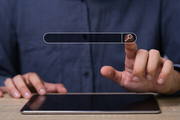 man's hands are using a smartphone to Searching for information. Using Search Console with your...