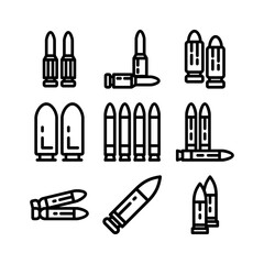 ammo icon or logo isolated sign symbol vector illustration - high-quality black style vector icons
