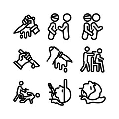 Fototapeta premium assassination icon or logo isolated sign symbol vector illustration - high-quality black style vector icons 