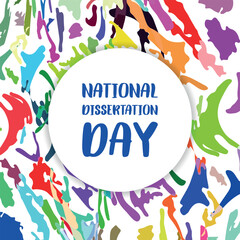  National Dissertation Day . Design suitable for greeting card poster and banner