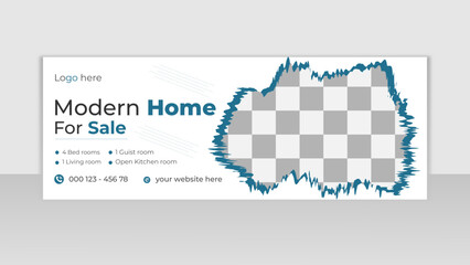 Real estate social Facebook cover,  home sale, real estate home sale, Facebook, Instagram post, template, house sale Facebook cover .
