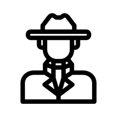 detective man icon or logo isolated sign symbol vector illustration - high quality black style vector icons
