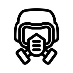 gas mask icon or logo isolated sign symbol vector illustration - high quality black style vector icons
