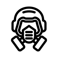 gas mask icon or logo isolated sign symbol vector illustration - high quality black style vector icons
