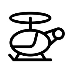 helicopter icon or logo isolated sign symbol vector illustration - high-quality black style vector icons
