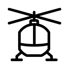 helicopter icon or logo isolated sign symbol vector illustration - high-quality black style vector icons
