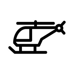 helicopter icon or logo isolated sign symbol vector illustration - high-quality black style vector icons

