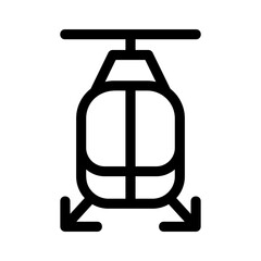 helicopter icon or logo isolated sign symbol vector illustration - high-quality black style vector icons
