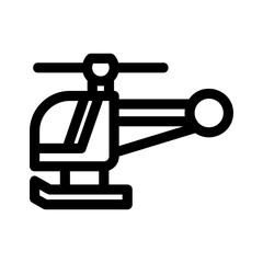 helicopter icon or logo isolated sign symbol vector illustration - high-quality black style vector icons

