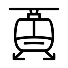 helicopter icon or logo isolated sign symbol vector illustration - high-quality black style vector icons
