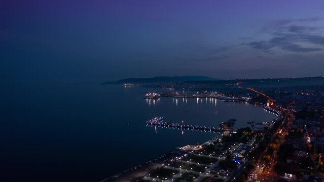 Aerial view of Tekirdag City landscape. 4K Footage in Turkey