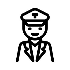 pilot icon or logo isolated sign symbol vector illustration - high quality black style vector icons
