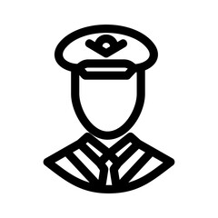 pilot icon or logo isolated sign symbol vector illustration - high quality black style vector icons
