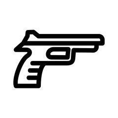 pistol icon or logo isolated sign symbol vector illustration - high quality black style vector icons
