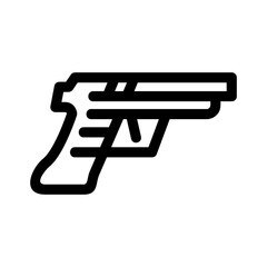 pistol icon or logo isolated sign symbol vector illustration - high quality black style vector icons
