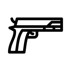 pistol icon or logo isolated sign symbol vector illustration - high quality black style vector icons
