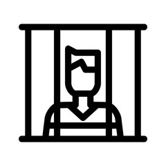 prisoner icon or logo isolated sign symbol vector illustration - high quality black style vector icons
