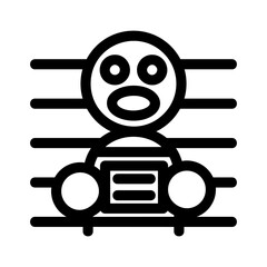 prisoner icon or logo isolated sign symbol vector illustration - high quality black style vector icons
