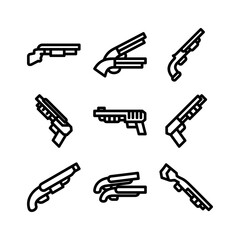 shotgun icon or logo isolated sign symbol vector illustration - high quality black style vector icons
