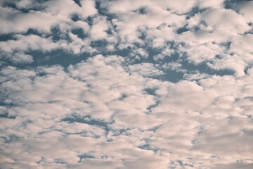 Beautiful sky with clouds. Natural background.