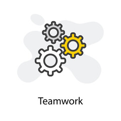 Team work icon design stock illustration