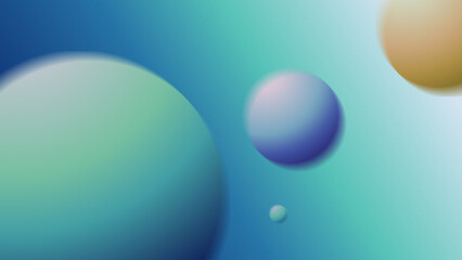 illustration of three planets radially blur with gradient background suitable for web design and other graphic design purposes.