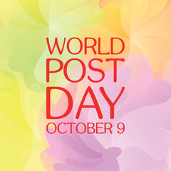 World Post Day  . Design suitable for greeting card poster and banner