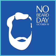 No Beard Day  . Design suitable for greeting card poster and banner